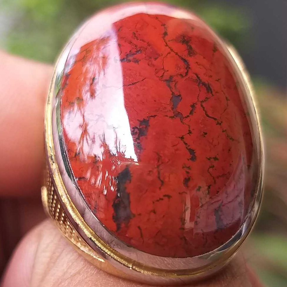 Batu Akik Badar Besi Merah Cabe Tegas Berkarakter Berwibawa Klimis Berkelas  Istimewa