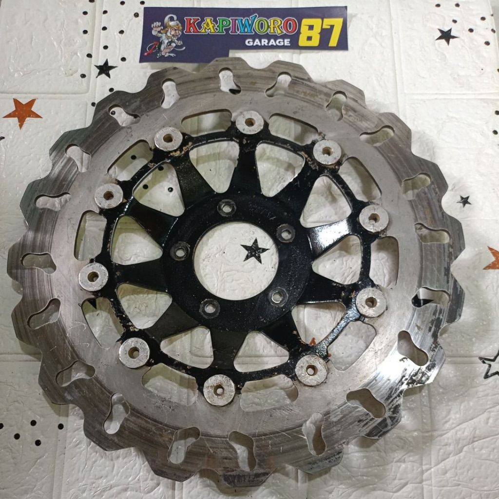 piringan variasi depan Honda Supra x 100 Tiger lama Megapro lama cakram baut 5