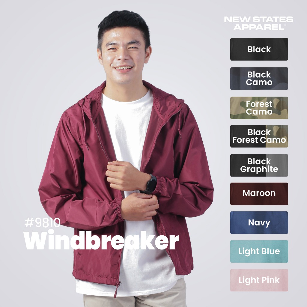 [9810 WINDBREAKER] New States Apparel Windbreaker Jaket Parasut