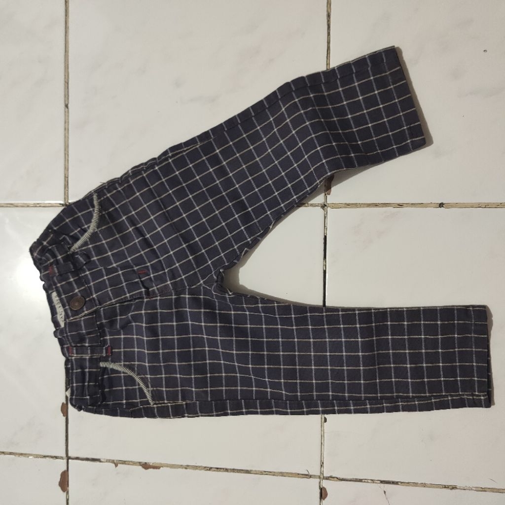 Preloved Zara Baby Boys Tartan Plaid Pants 2-3 Years Celana Kotak-Kotak Anak Bayi Laki-Laki