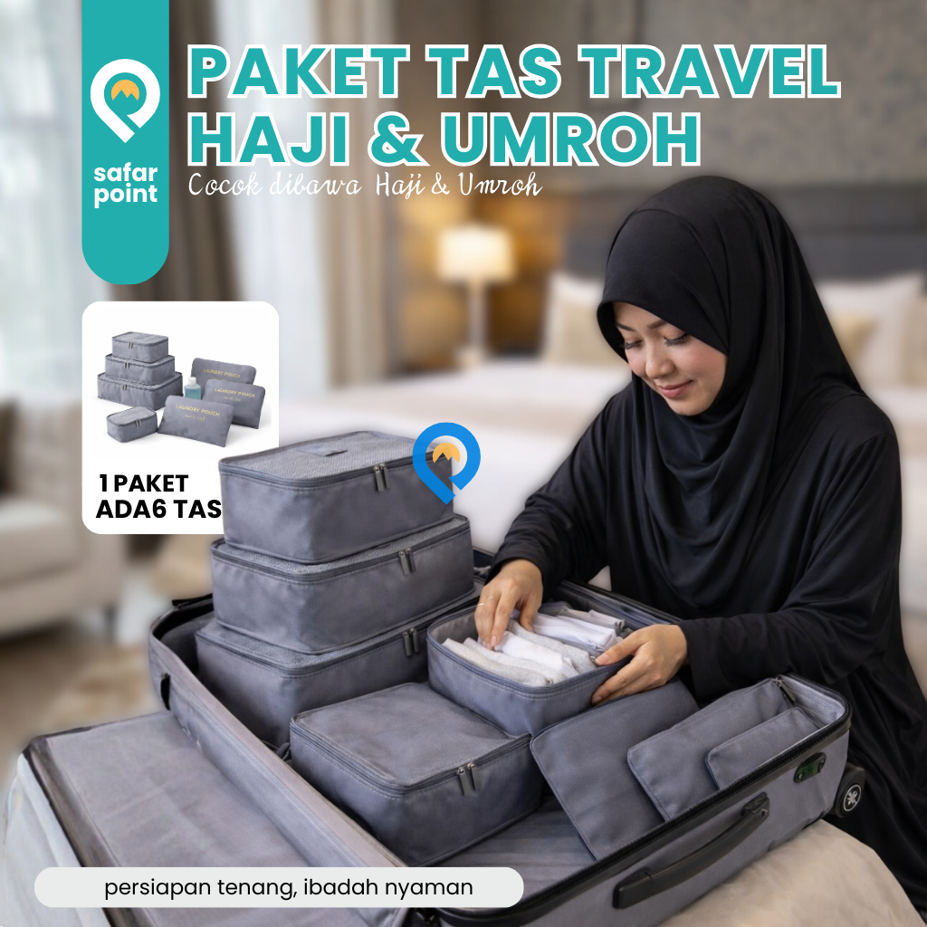 Travel organizer koper, tas organizer koper, tas travel umroh, organizer koper umroh