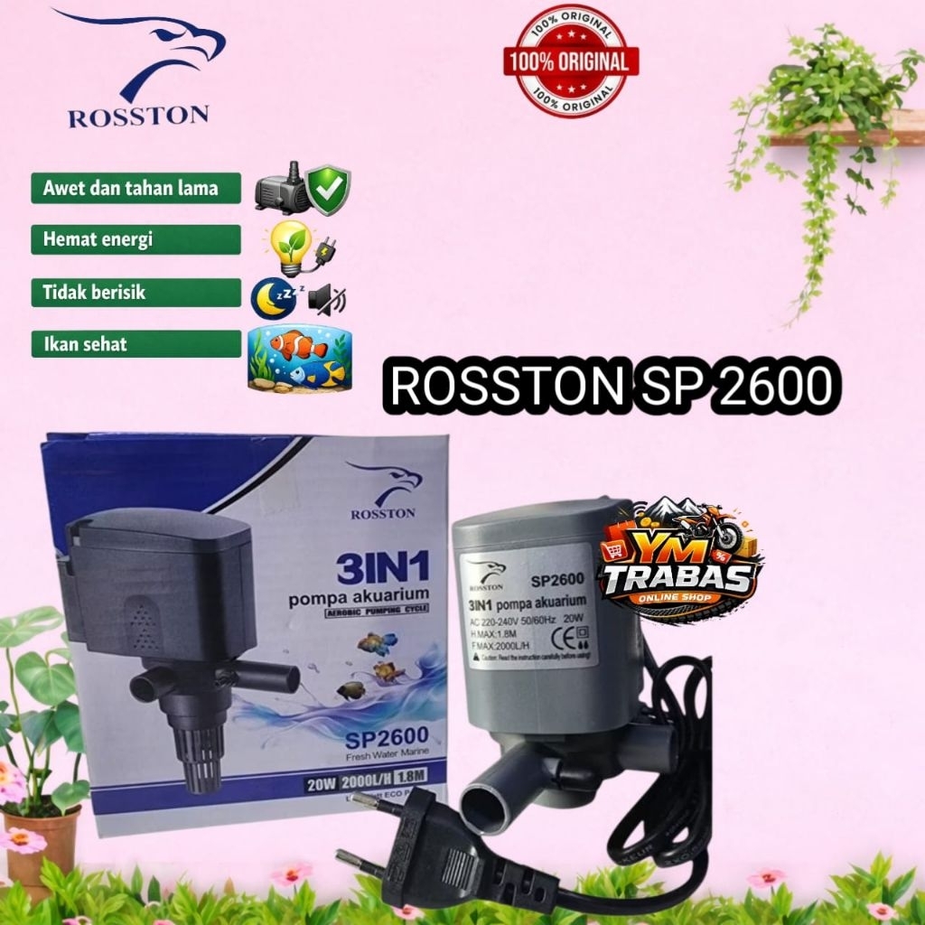 Mesin Aquarium Low watt Rosston Sp 2600
