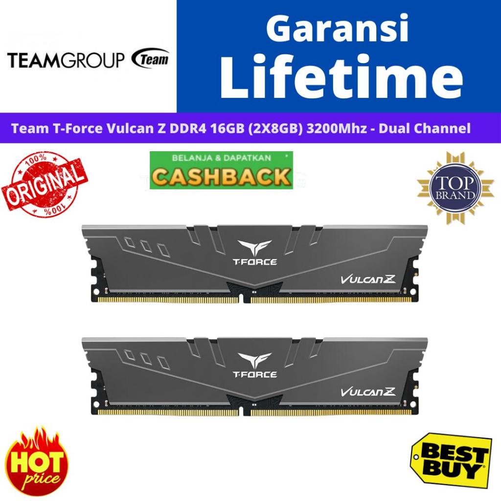 TEAM T-FORCE VULCAN Z RAM LONGDIMM DDR4 16GB (8GBX2) 3200MHZ
