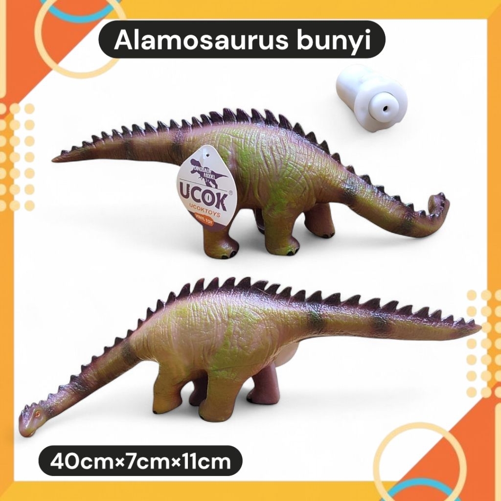 Mainan Dinosaurus Trex Karet Bunyi Alamosaurus Trex Runing Mainan Anak