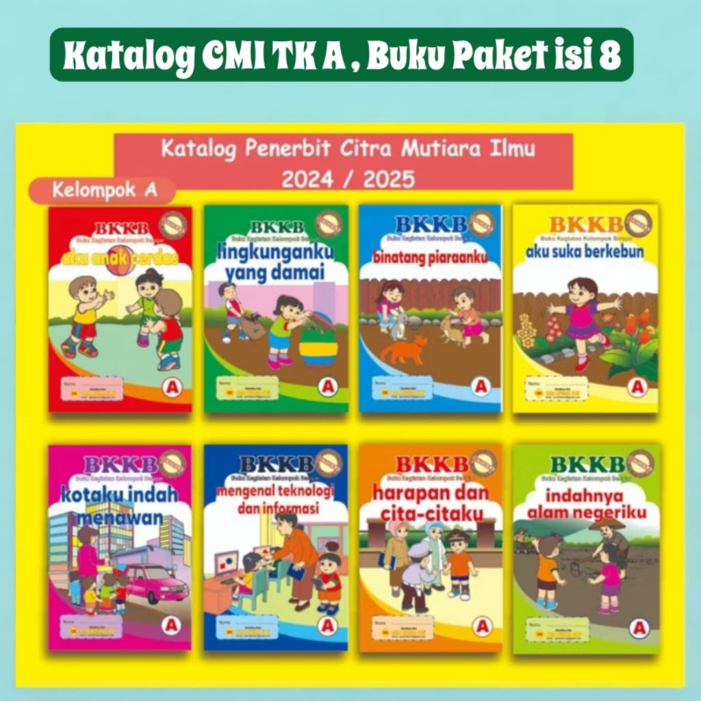 Buku Paket B Buku kurikulum merdeka TK A  tebal isi 24 halamanseri B kurikulum merdeka buku LKS TK