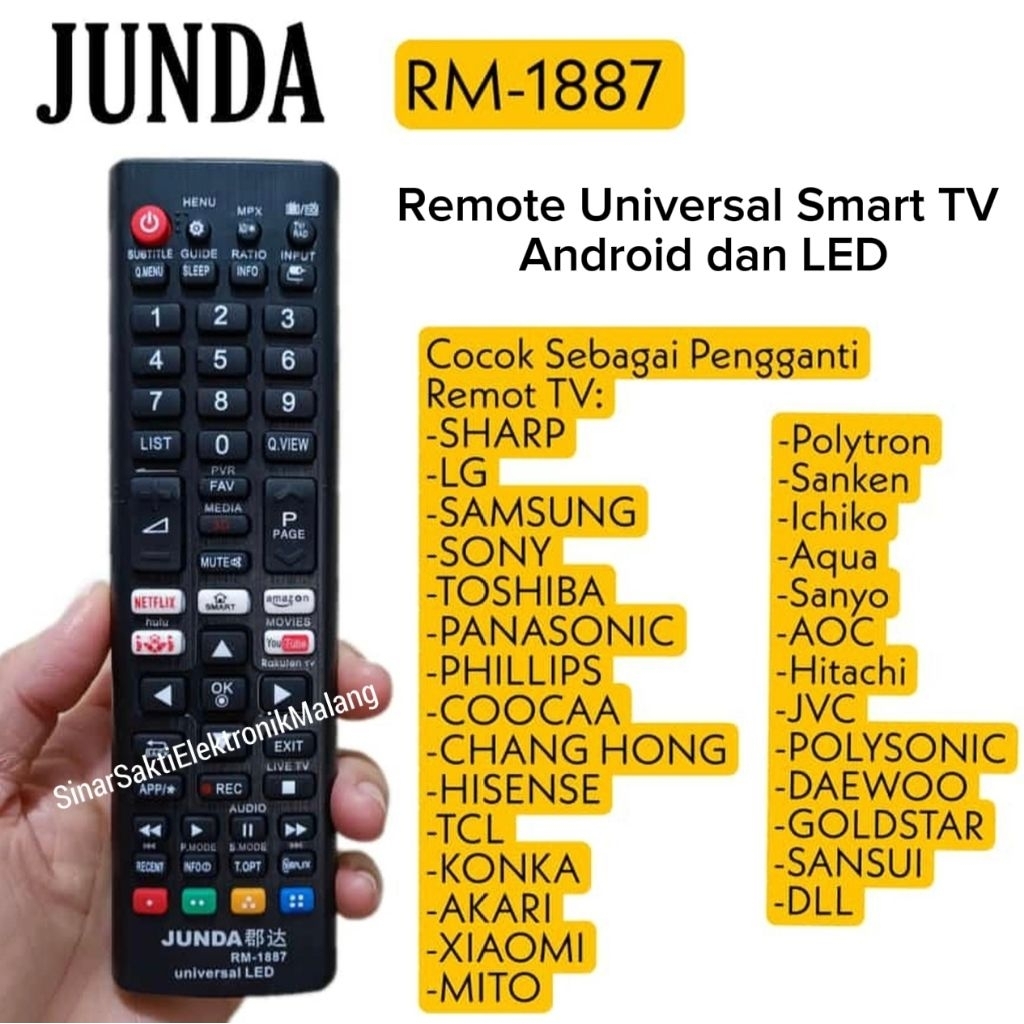 Remote TV Universal LED Smart tv Digital Multi Merk Remot Televisi Analog Digital LCD Smart Junda