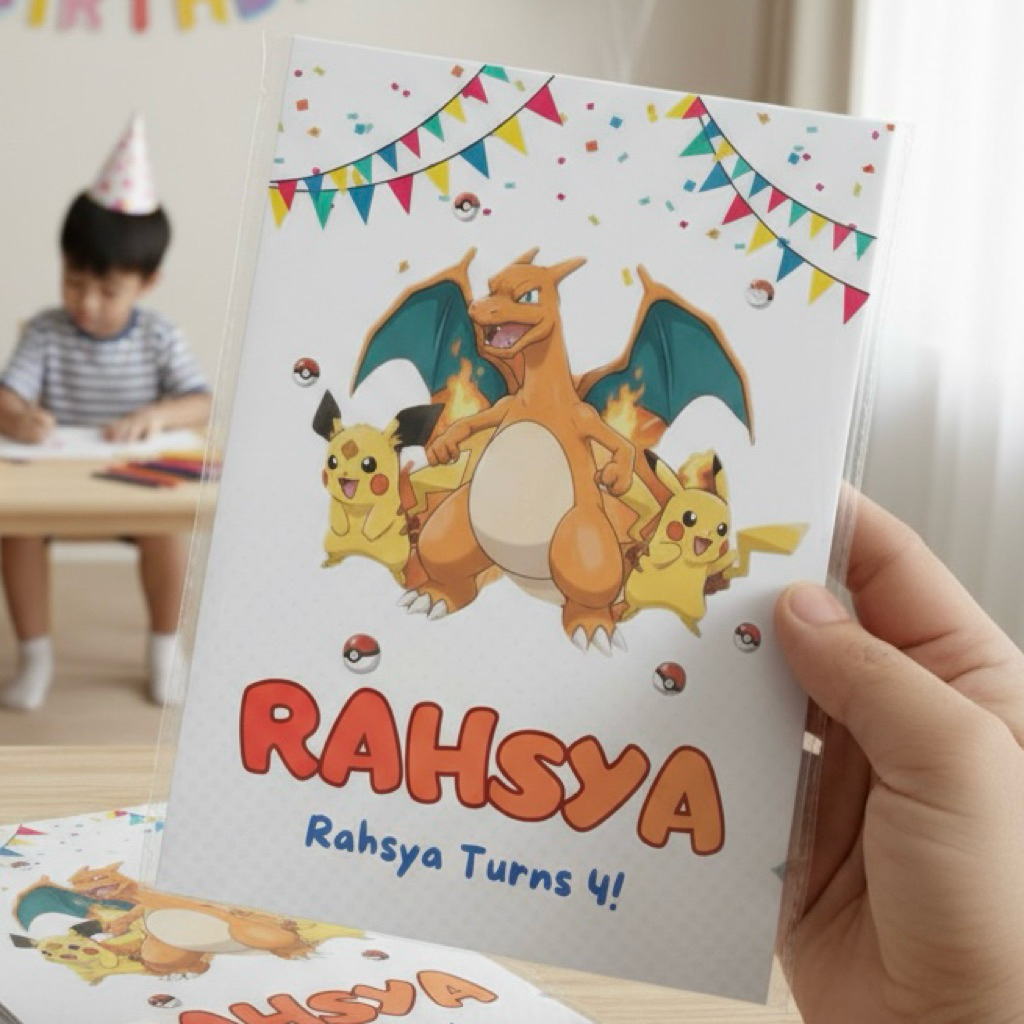 Hampers anak TK, PAUD & SD | Souvenir Ulang Tahun | Hampers Kertas Mewarnai Tema Pokemon | Mewarnai 