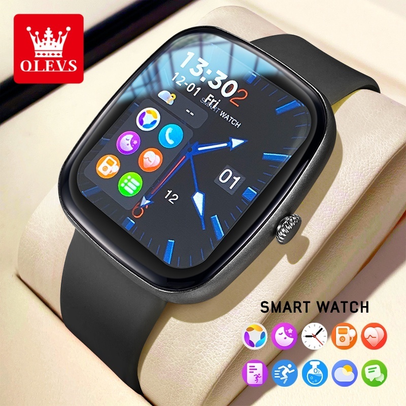OLEVS Jam Tangan Pria Wanita Original Anti Air Smartwatch Multifungsi Watch