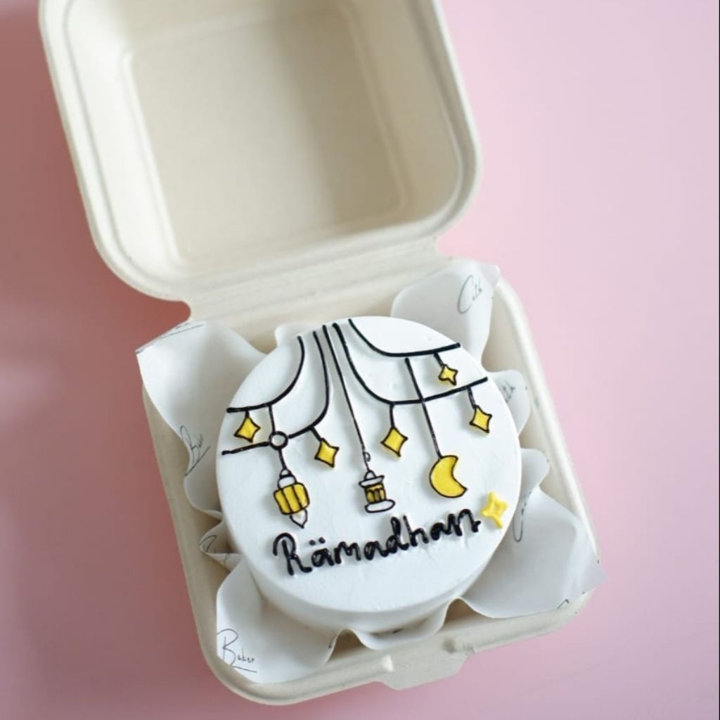 Bento Cake Ramadhan Light / Korean Cake Fresh Cream Cake - Kue Ulang Tahun