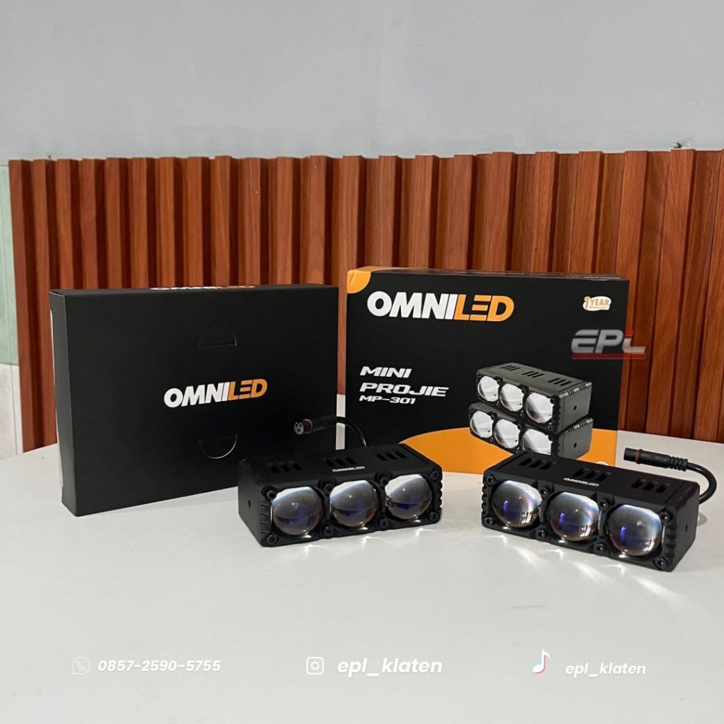 Mini Laser OMNILED X3 150 Watt by Orios Blue Lens lampu kabut foglamp Lampu Tembak 3 mata