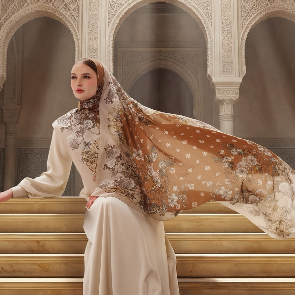 IVAN GUNAWAN PRIVE - Hijab Scarf LAREINA Jilbab Segi Empat ORIGINAL By IVAN GUNAWAN