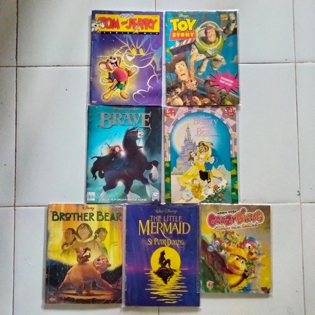 Komik Disney - Tom Jerry - Toy Story - Brave - Beauty and the Breast - Brother Bear - Little Mermaid