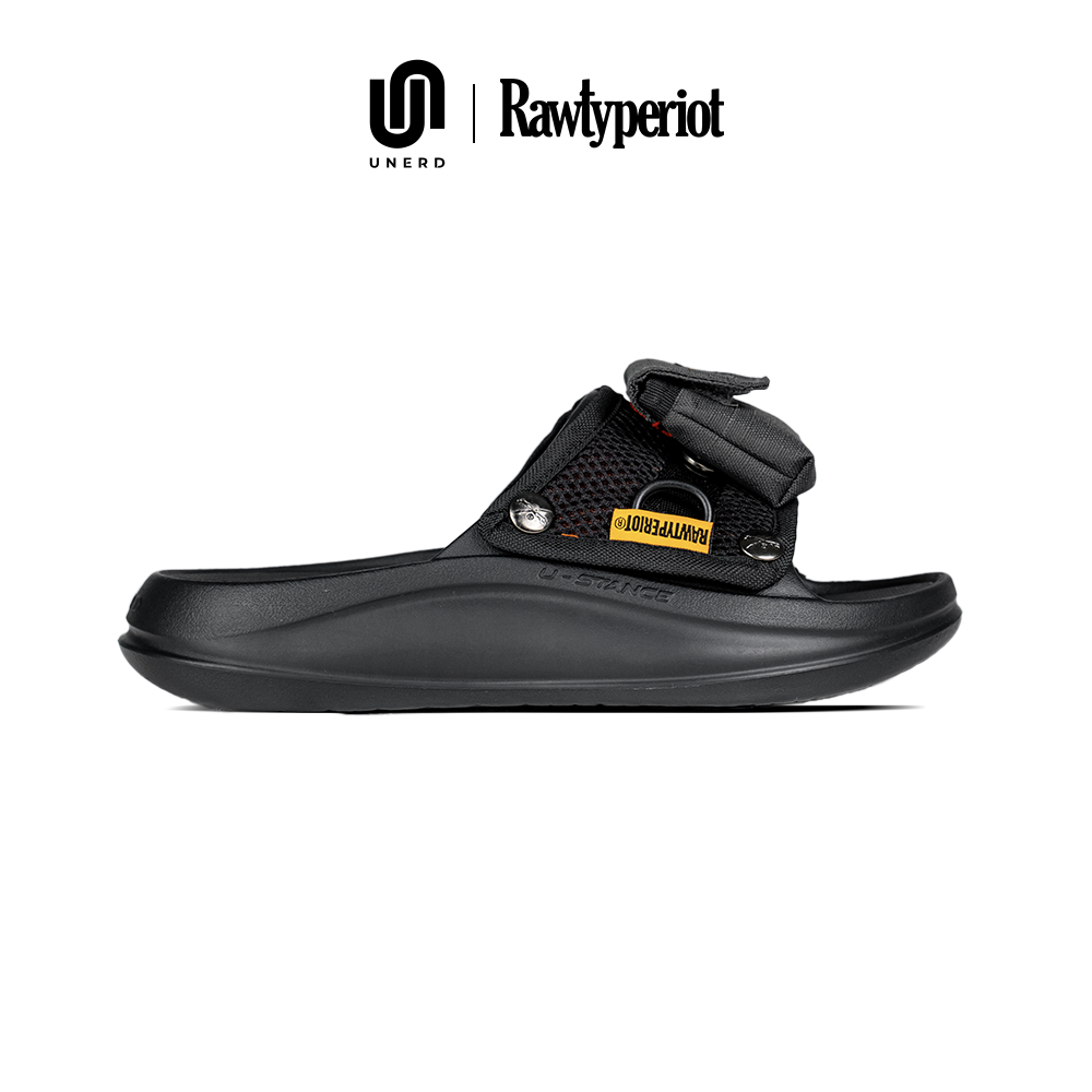 UNERD x RAWTYPERIOT | UNRD//RTR-T1 | Sandal & Slides  Pria Wanita | Black Pocket