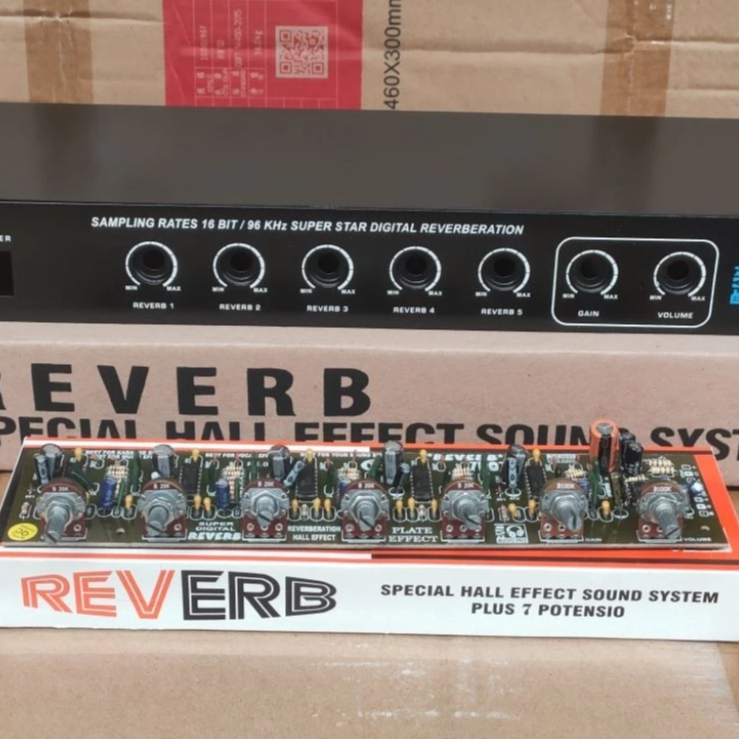 Kit dan Box Echo Reverb Effect 7 Potensio