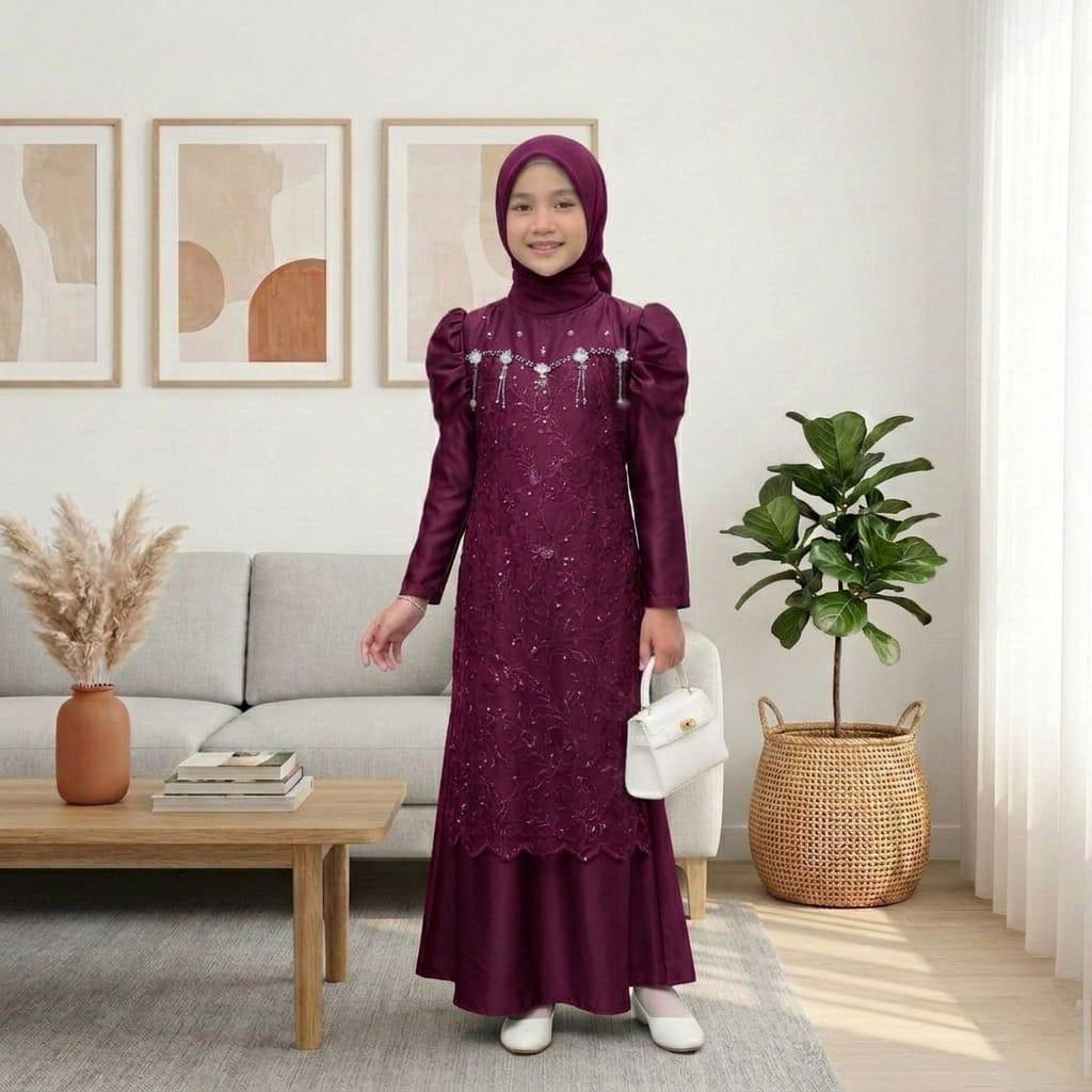 KID NADIRA 3-12TAHUN GAMIS PESTA ANAK GAMIS COUPLE IBU ANAK DRESS MUSLIM ANAK GAMIS ANAK CANTIK DRES