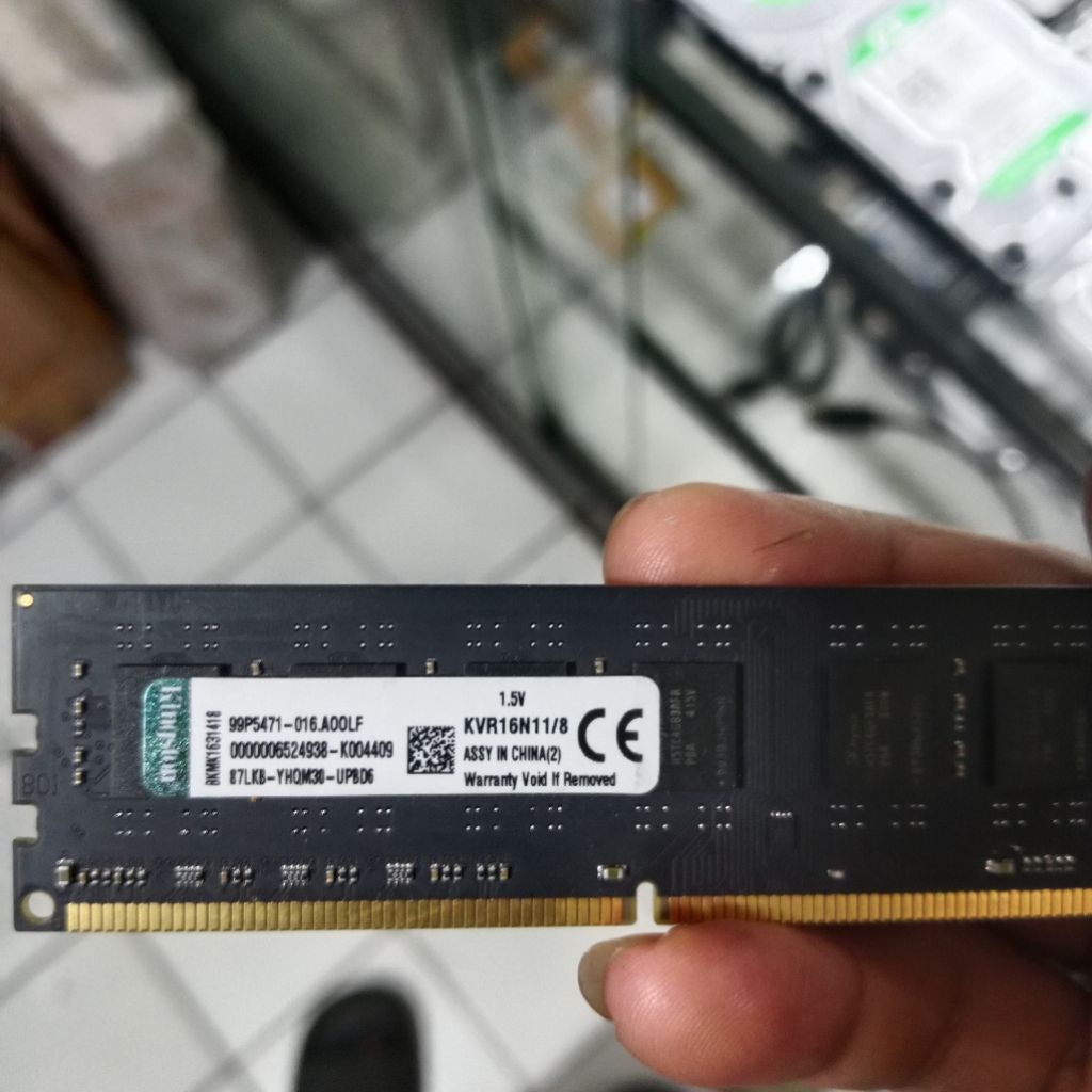 RAM PC DDR3 8GB KINGSTON NORMAL