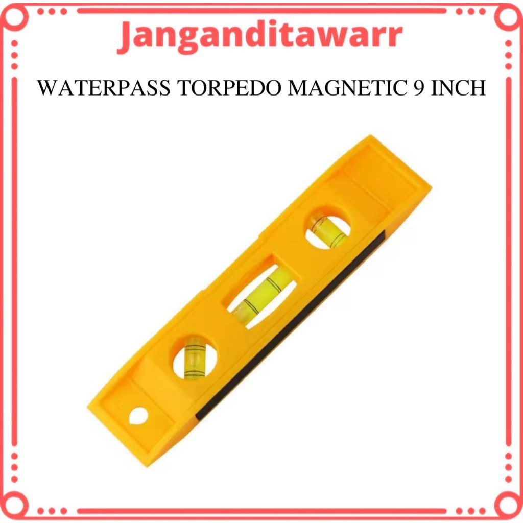 Waterpass Mini Tukang Bangunan Spirit Level Alat Ukur Kerataan Dinding Keramik Besi Kayu