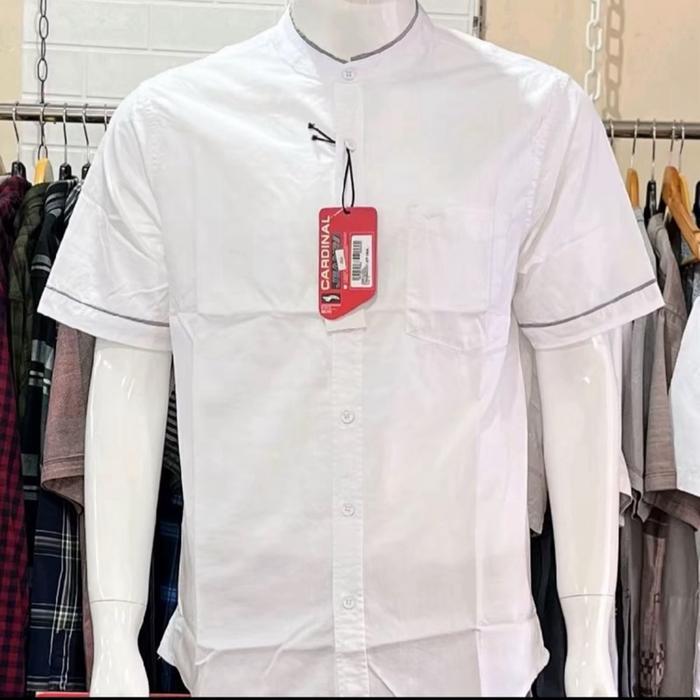 HARGA DISKON KOKO KEMKO CARDINAL JEANS LENGAN PENDEK ORIGINAL || KOKO PRIA CASUAL PUTIH SLIMFIT CARD