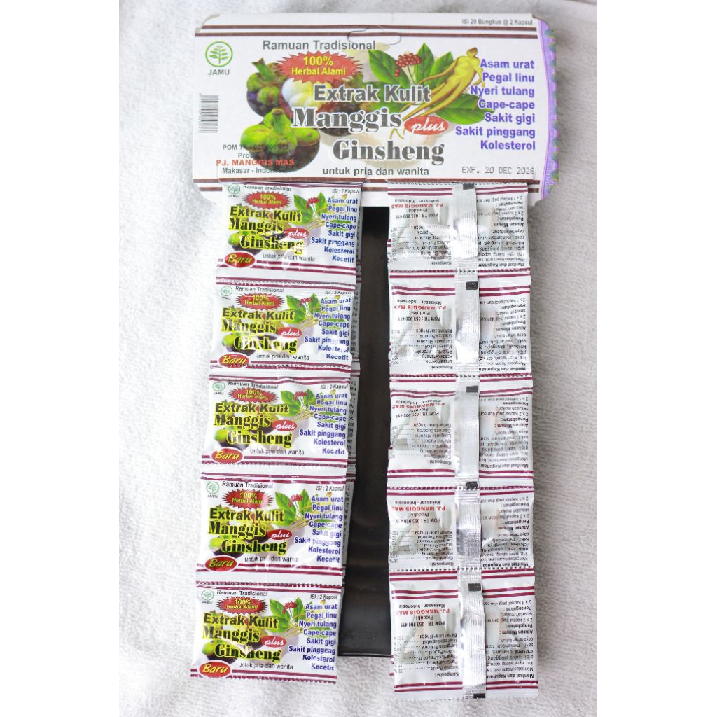 EXTRAK KULIT MANGGIS KAPSUL ASAM URAT PEGAL LINU KOLESTROL ORIGINAL