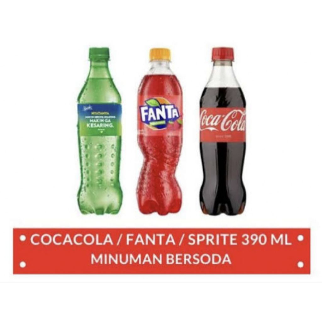 Coca Coca-Cola, sprite, fanta 390ml 1krat 12botol