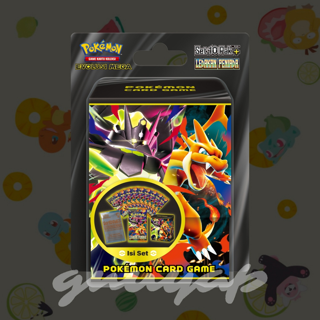 set 10 pack plus + ledakan peniada MA4 booster pack pokemon tcg indonesia card kartu langka original