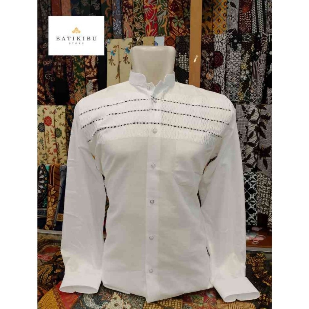 Kemeja Koko Pria Dewasa Alisan Putih New