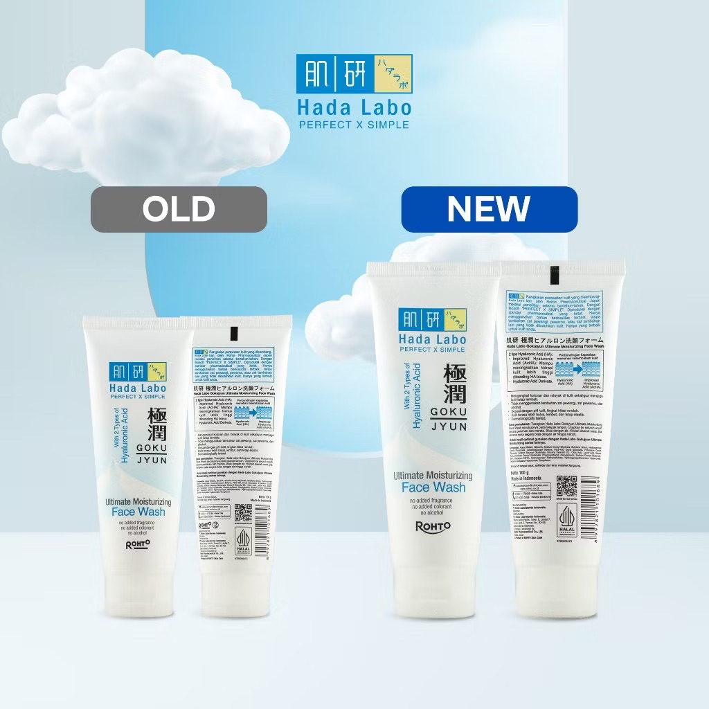Hada Labo Gokujyun Face Wash - Sabun Cuci Muka Melembapkan, 100ml