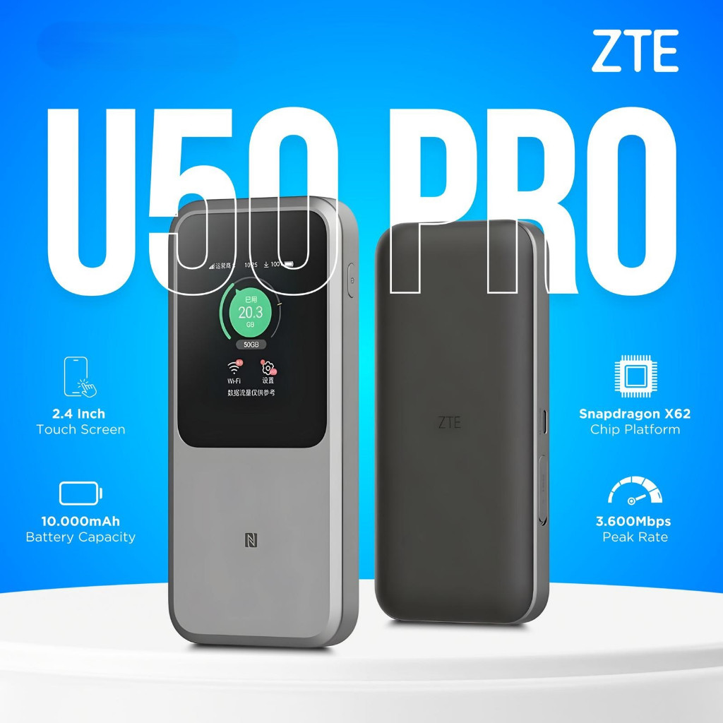 ZTE U50 Pro MiFi Modem WiFi Router 5G With Powerbank Unlock All Operator