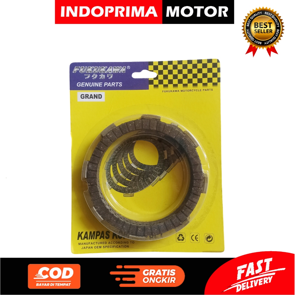FUKUKAWA KAMPAS KOPLING GRAND. KAMPAS KLOS HONDA SUPRA X. FIT NEW. REVO LAMA LEGENDA GN5 KEV - DISTR