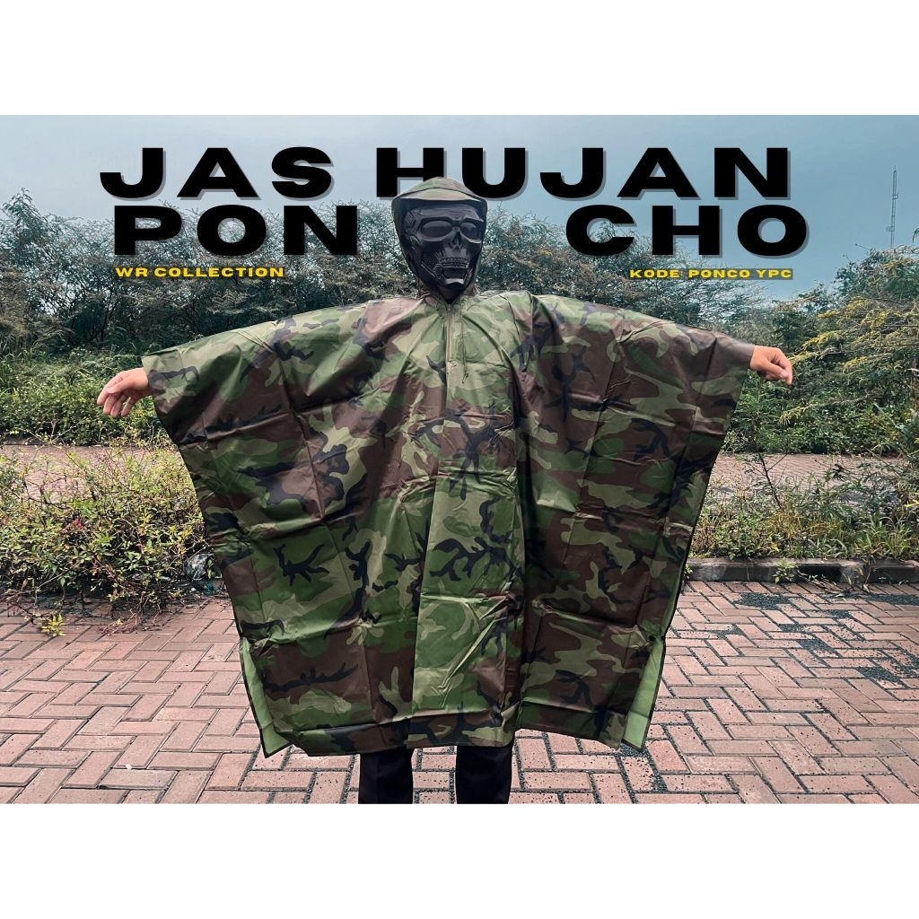 Ponco Loreng Tni/Jas Hujan TNI/Ponco Jas Hujan Hitam