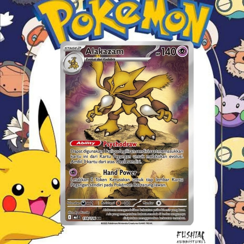 Kartu Pokemon TCG AR MA1 Alakazam (138/126)