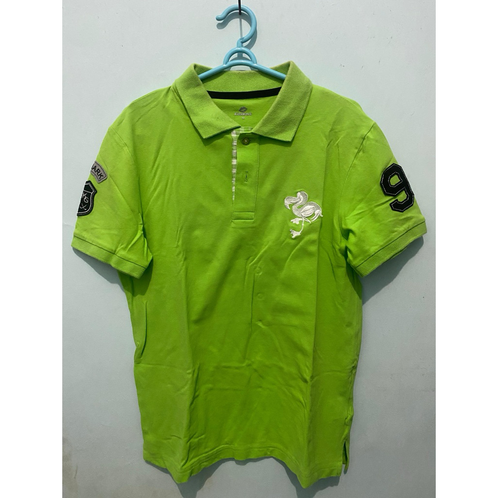 Kaos Polo hijau Neon | preloved