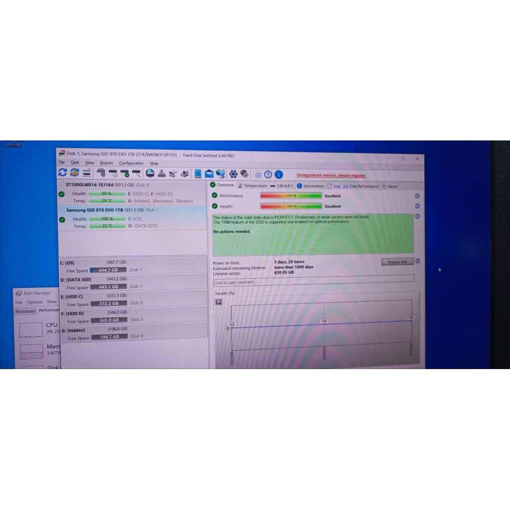 SSD samsung 1 TB Bekas like new