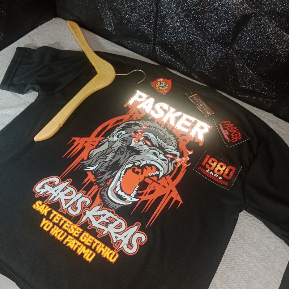 COTTON Kaos Pasker Liar KS Semi Cotton Denim Print Reflektif Pria Wanita White