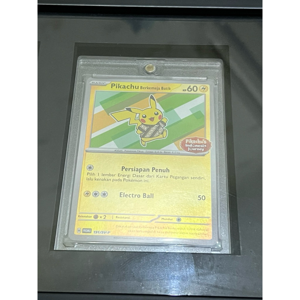 kartu pokemon pikachu batik holo