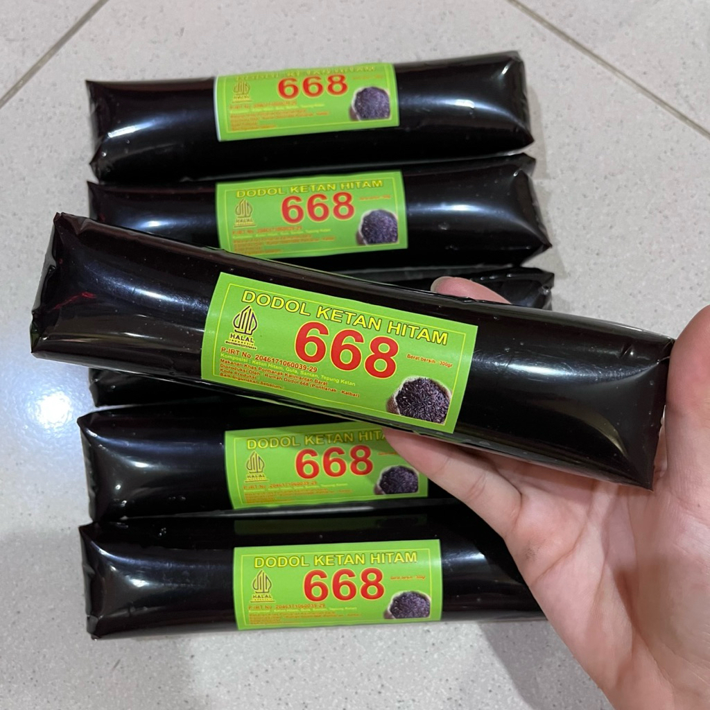 Dodol 668 Rasa Ketan Hitam Makanan Khas Pontianak - KalBar