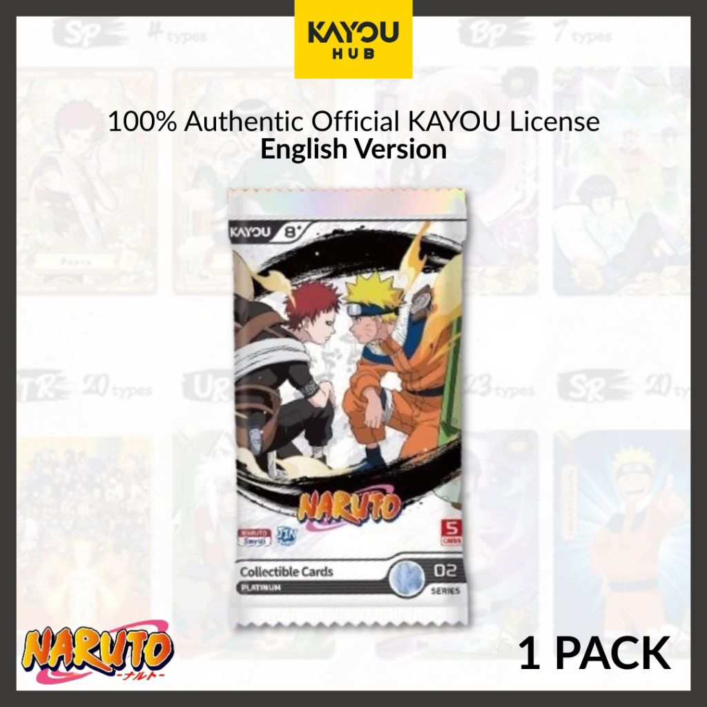Kartu Naruto Chapter Jin T4W2 English Version 100% Original KAYOU Smriti Collectible Cards-SEA Serie