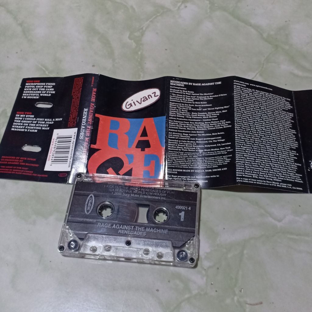 kaset pita RATM Rage Against The Machine - Renegades