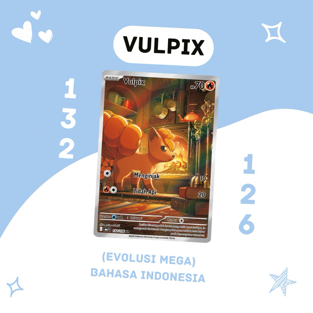 Vulpix AR MA1 132/126 Pokemon TCG Indonesia