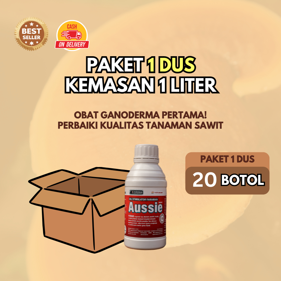 AUSSIE Paket 1 Dus Pupuk Sawit 1 Liter | Booster Nutrisi Sawit Grosir Obat Ganoderma 20 Botol