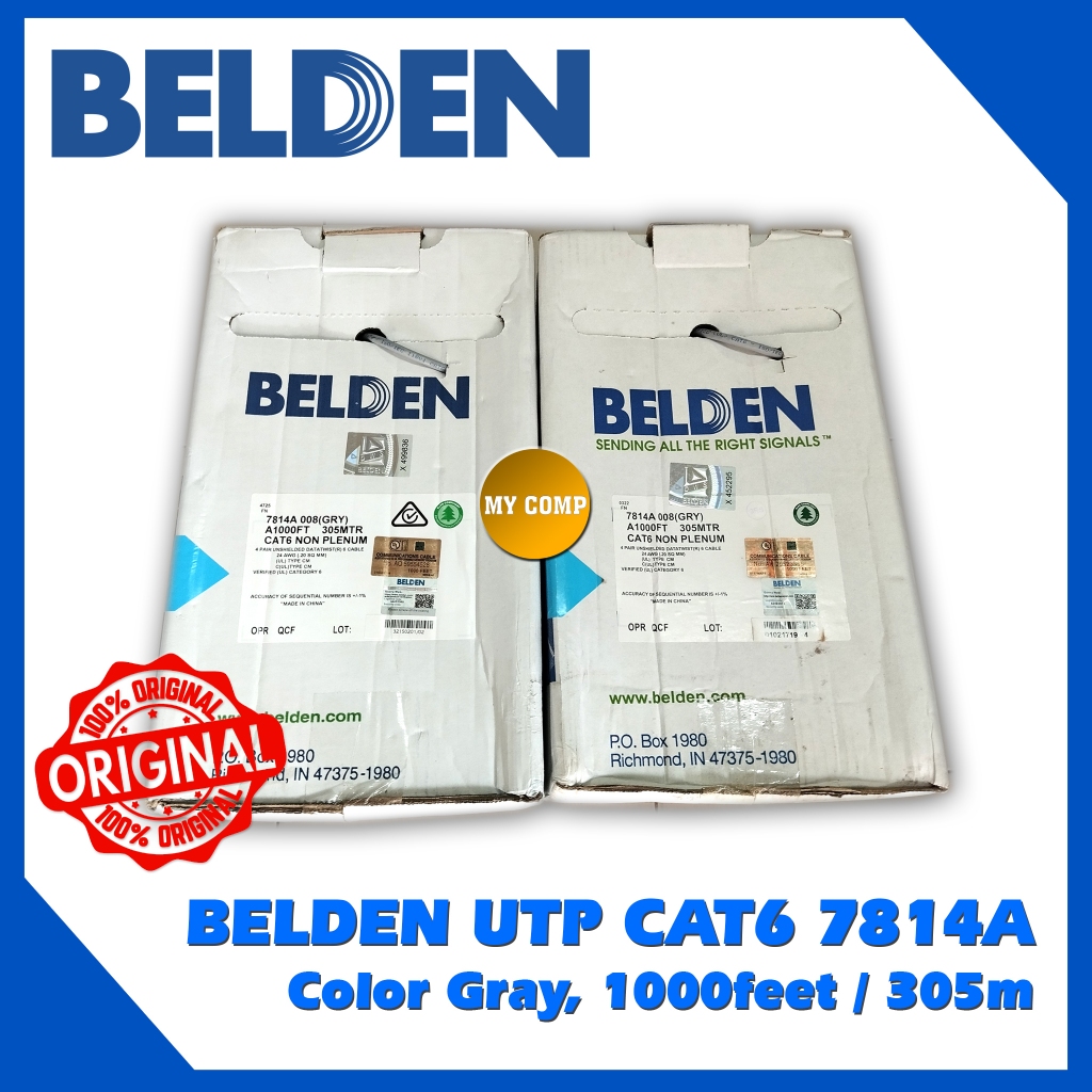Kabel LAN Cat 6 Belden Cable UTP Cat6 Original