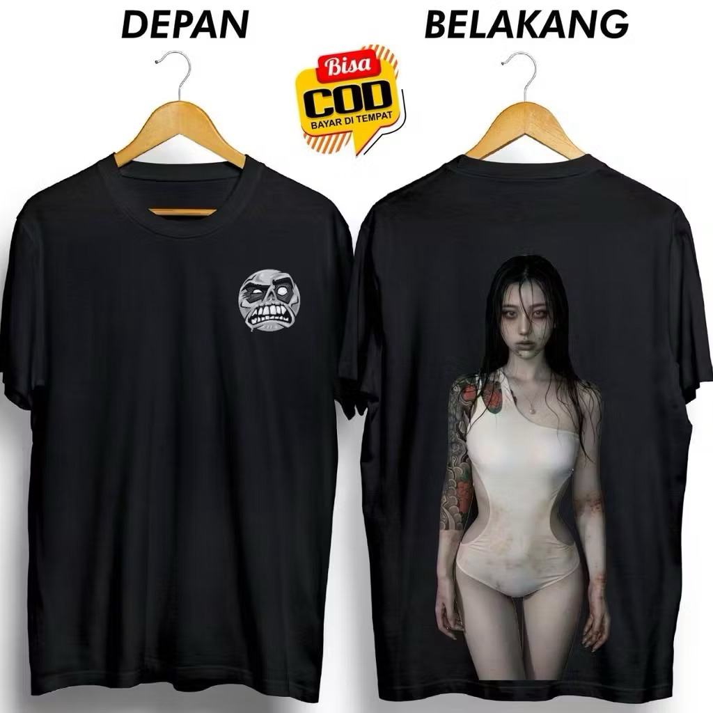 KAOS DISTRO PRIA HANTU SEKSI BERTATO KEREN