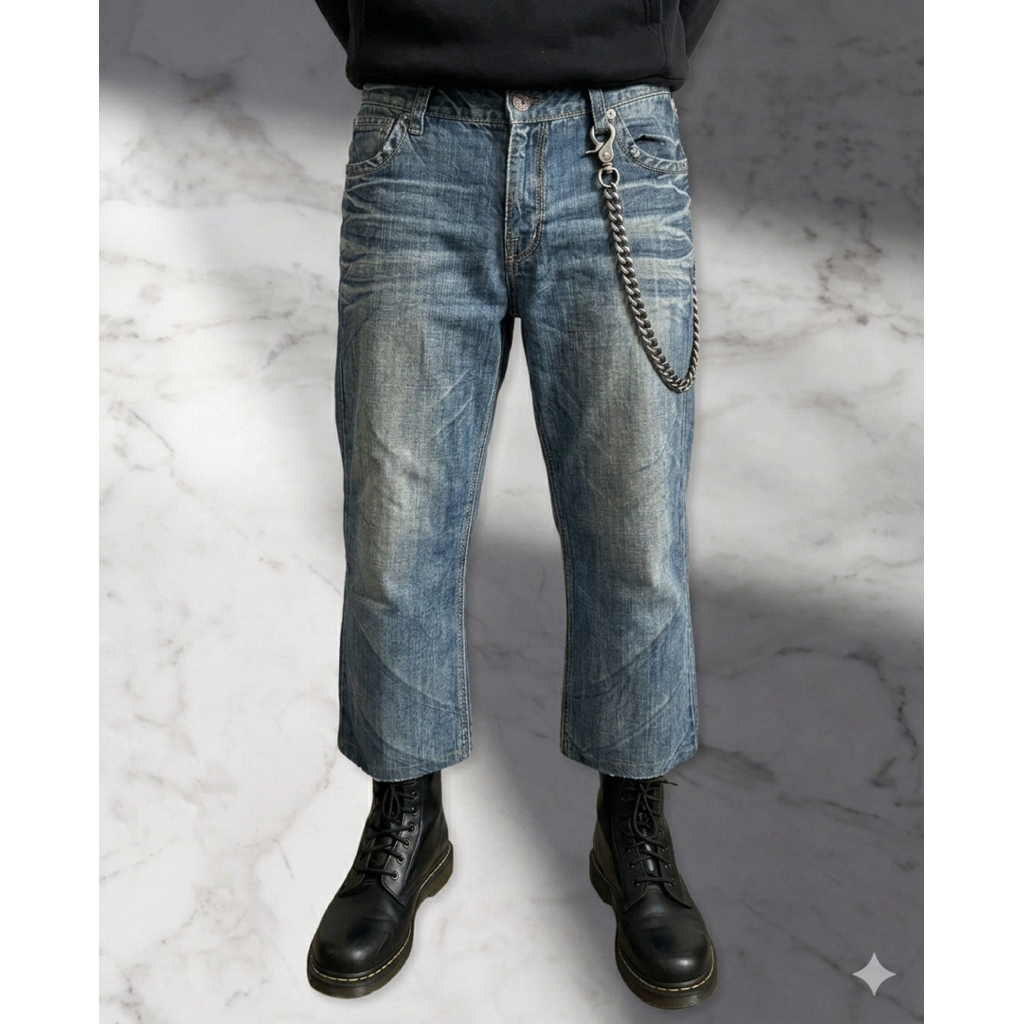 CELANA JEANS DENIM FADING PRL/PRELOVE