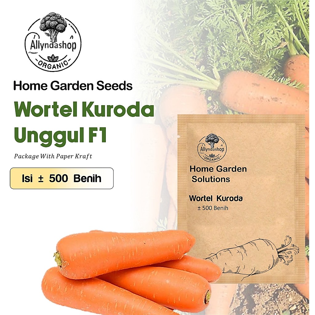 Biji - Bibit Benih Sayuran Wortel Kuroda Unggul F1