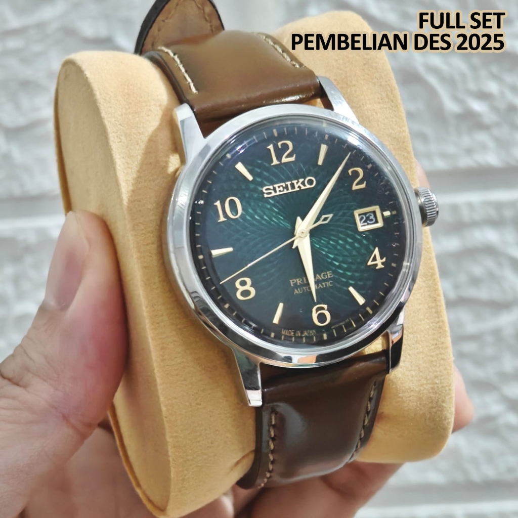[ BEKAS / SECOND ] Jam Tangan Seiko Presage SRPE45J1 Mojito Hijau SRPE45 SRPE 45 Full Set No Minus