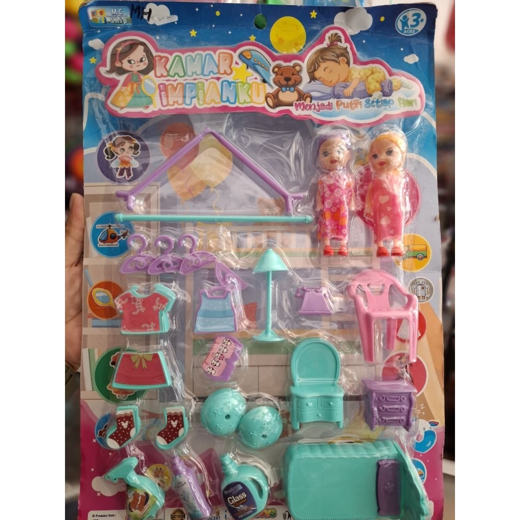 Mainan Aksesoris Boneka Kamar tidur