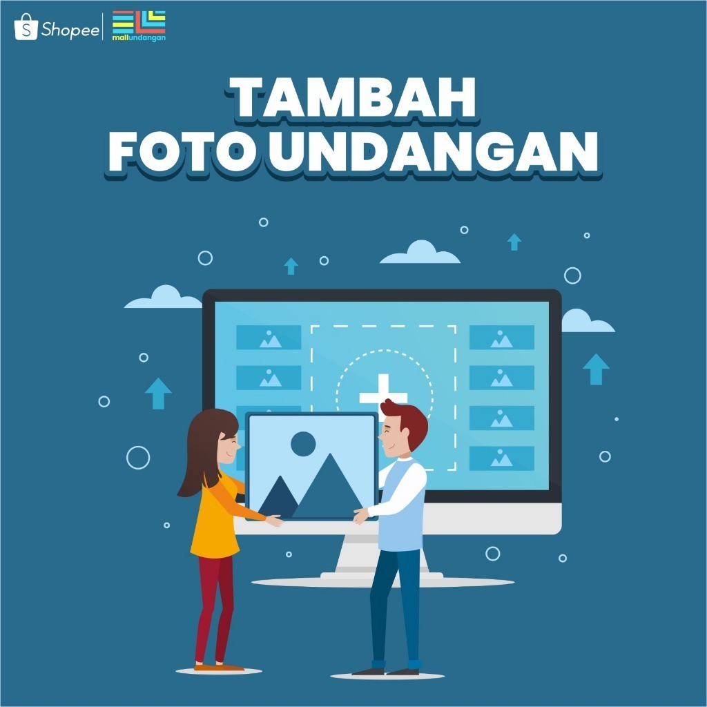 Cetak Tambah Foto Hitam Putih Undangan Custom BW