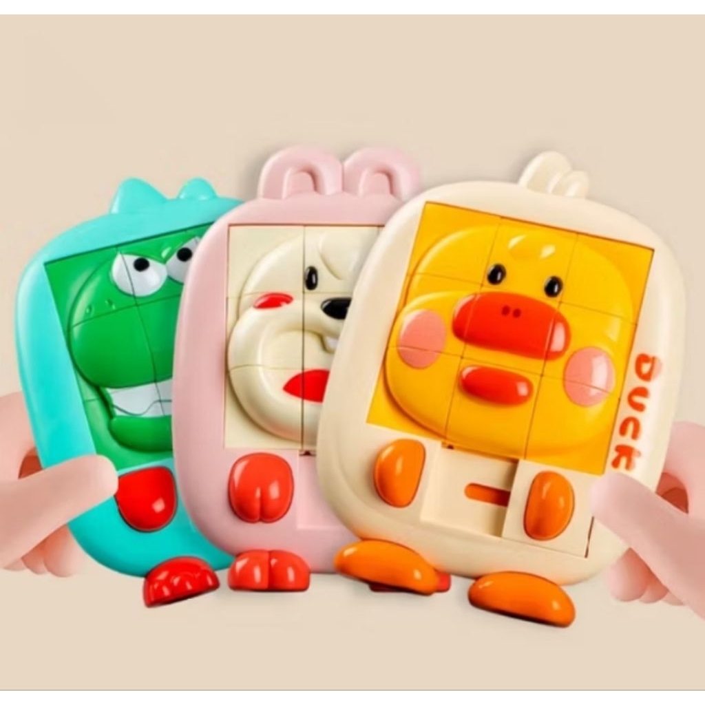 Mainan Edukasi puzzle 3D Puzzle geser