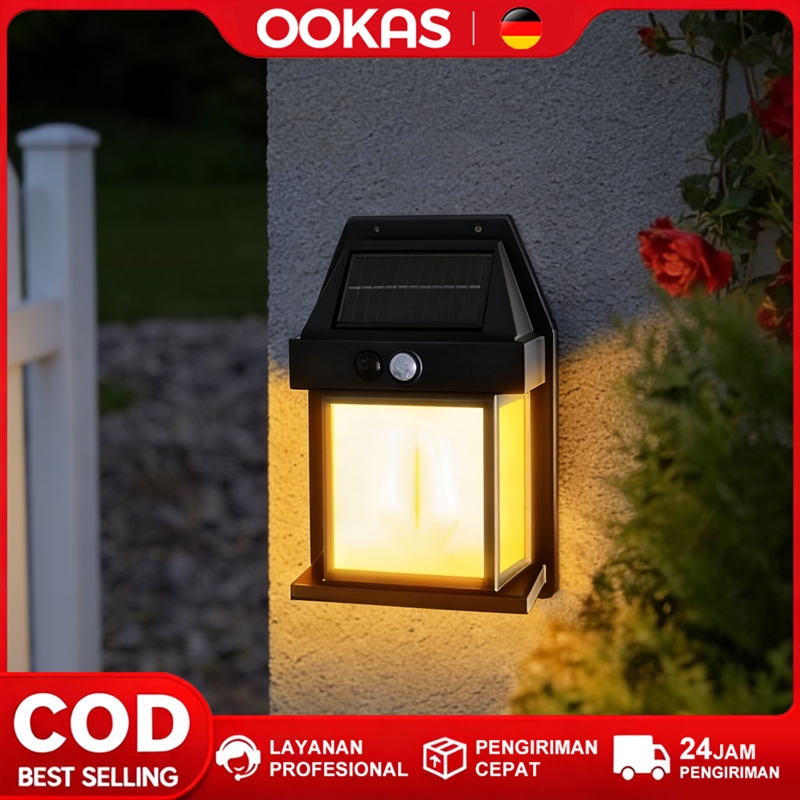 OOKAS  lampu dinding lampu taman tenaga surya kamar sorot lampu hias led outdoor