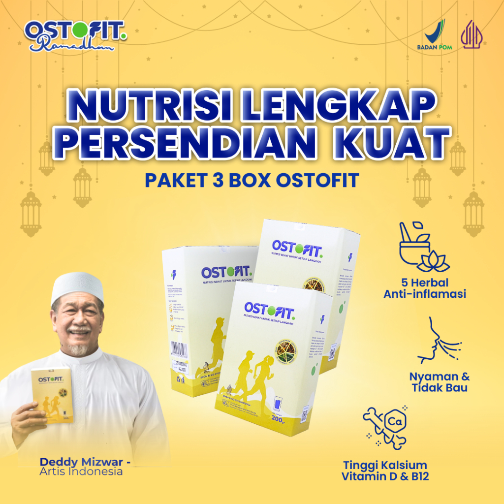 OSTOFIT Paket 3 Box Susu Menyembuhkan Nyeri Sendi dan Asam Urat 200gr BPOM Halal